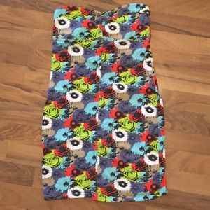 Colorful strapless dress